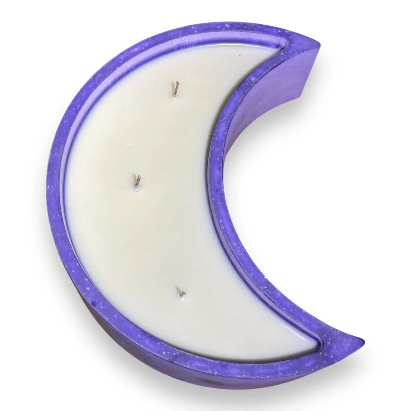 Crescent Moon Jesmonite Triple - Wick Candle - Compact - Revolutionary Mystic