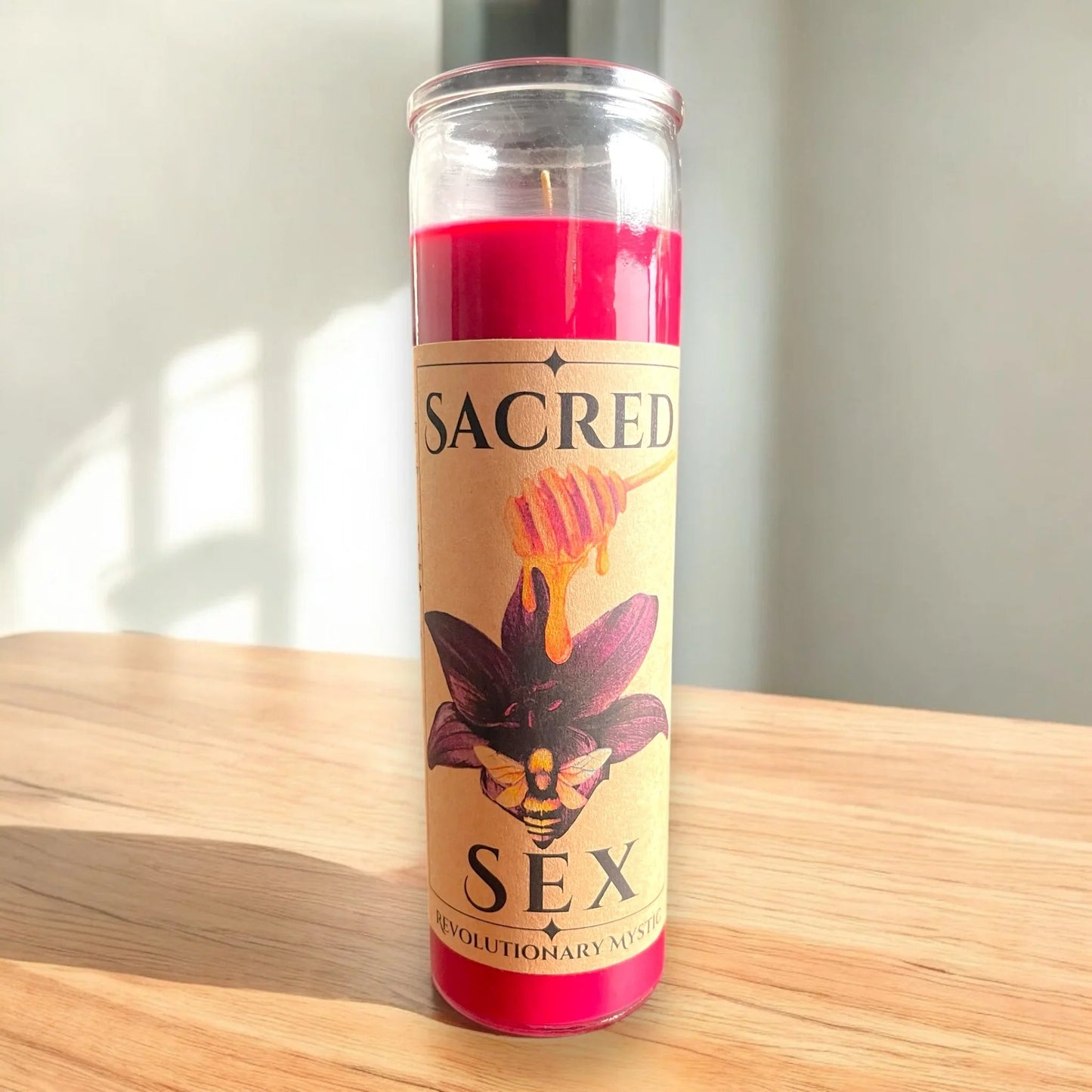 Sacred Sex Spell Candle - Soy Wax Ritual Candle for Sacred Sensuality And Intimacy Rituals - Revolutionary Mystic
