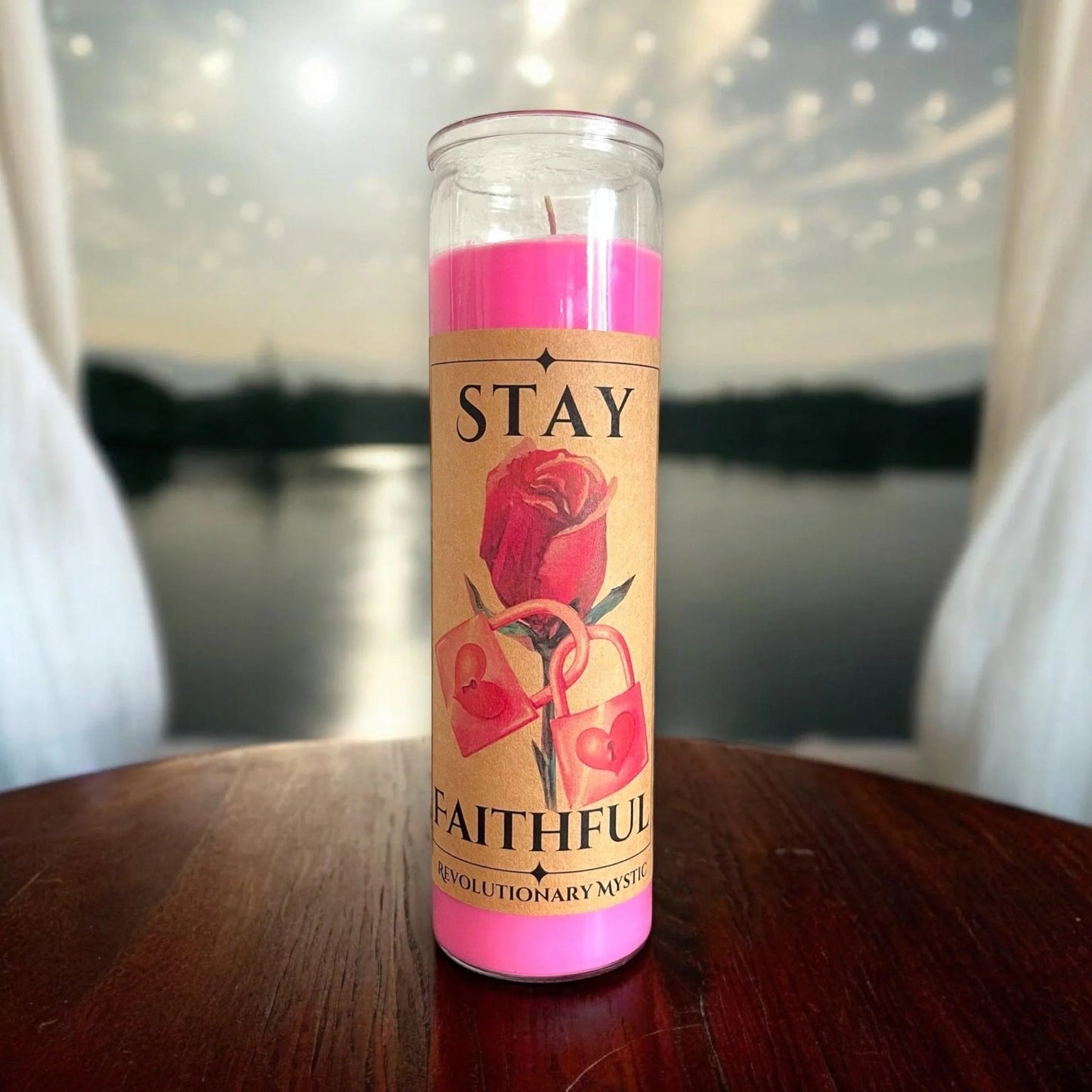 Stay Faithful Soy Wax Candle - Nontoxic Hand - Poured Candle - Revolutionary Mystic