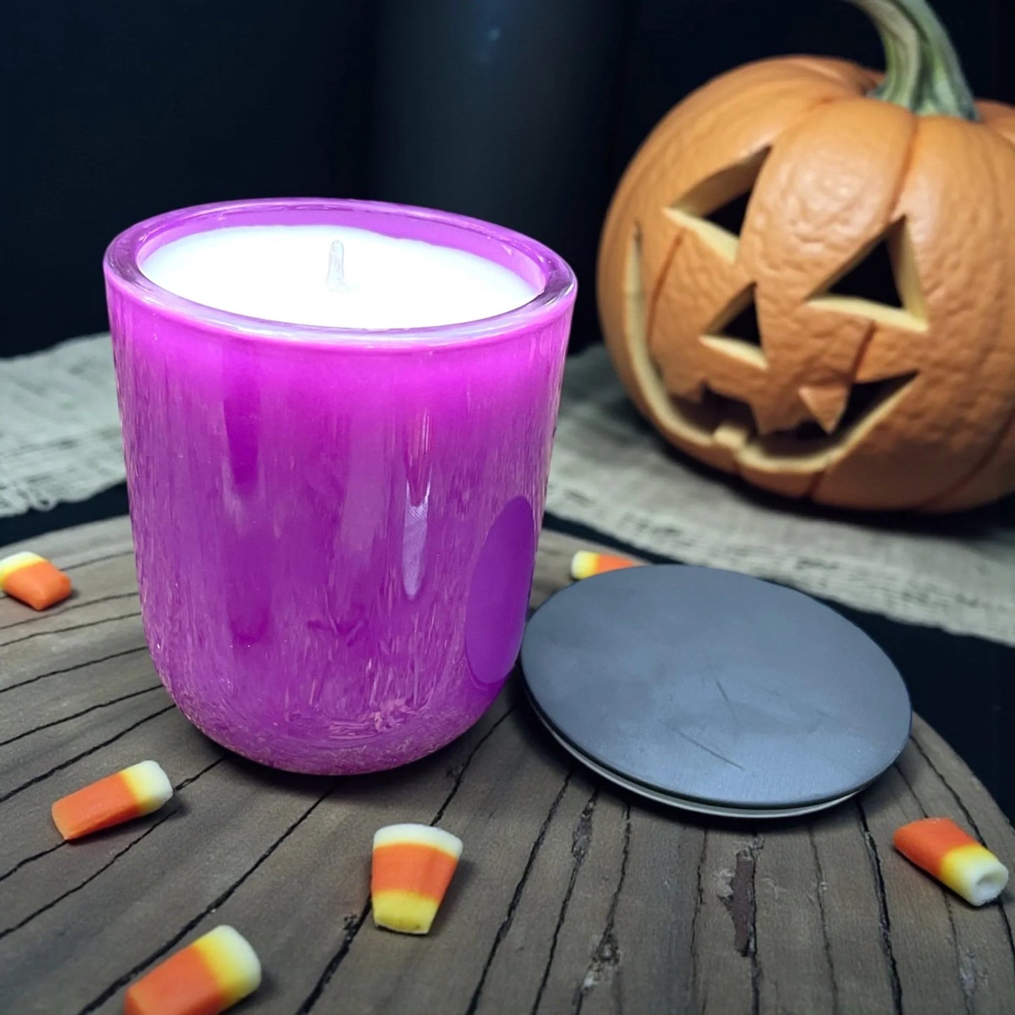 Velvet Séance Candle Dark Orchid & Honey 100% Soy Wax Halloween Candle - Nontoxic Hand - Poured Candle - Revolutionary Mystic