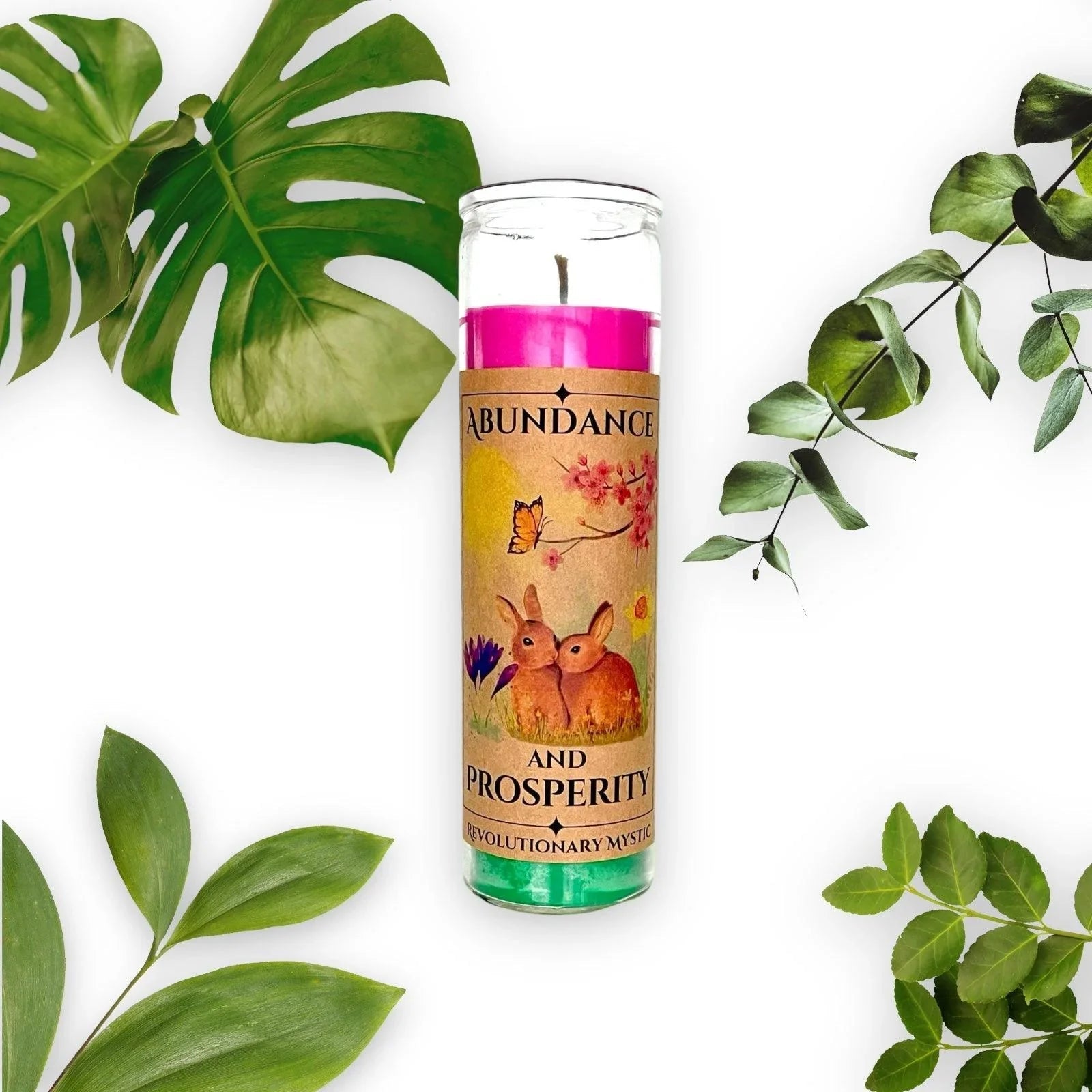 Abundance And Prosperity Spell Candle - Soy Wax Ritual Candle for Abundance And Prosperity Rituals - Revolutionary Mystic