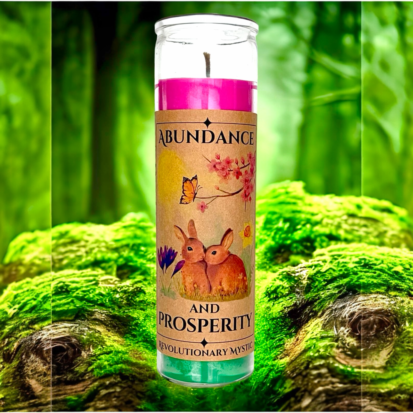 Abundance And Prosperity Spell Candle - Soy Wax Ritual Candle for Abundance And Prosperity Rituals - Revolutionary Mystic