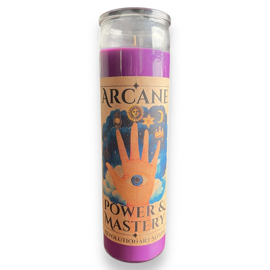 Arcane Power and Mastery Spell Candle - Soy Wax Ritual Candle for Power, Mastery, And Self - Command - Revolutionary Mystic