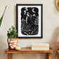 Art Print - Inoxia Monochrome Mystical Wolf Folk - Mystical Wall Art Print - Revolutionary Mystic