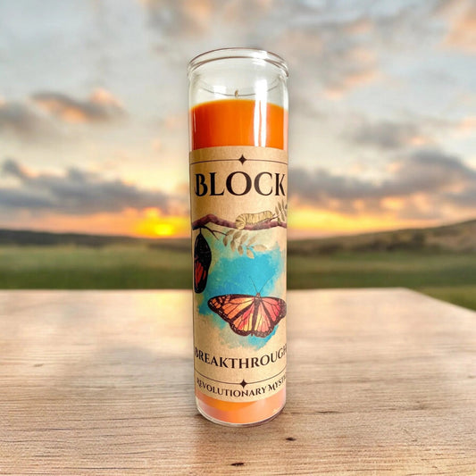 Block Breakthrough Soy Wax Candle - Nontoxic Hand - Poured Candle - Revolutionary Mystic