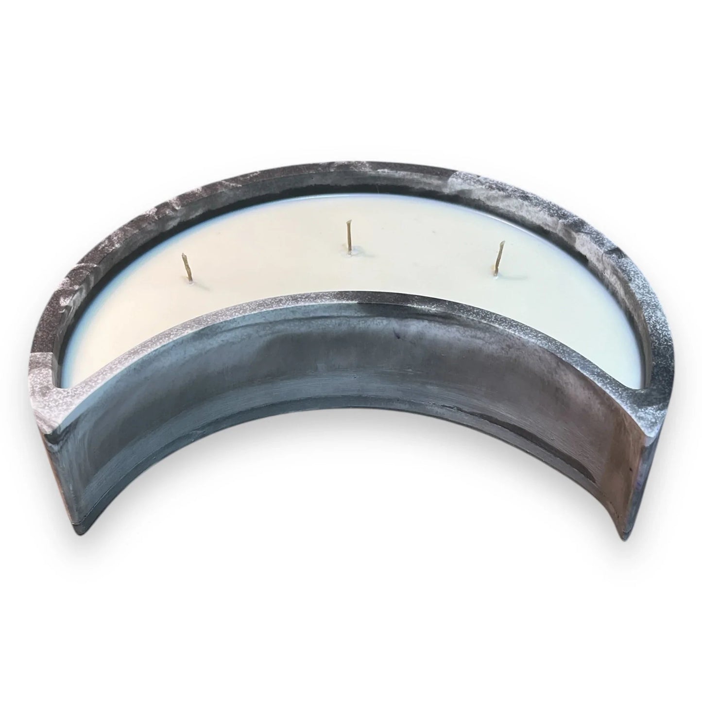 Crescent Moon Jesmonite Triple - Wick Candle - Revolutionary Mystic