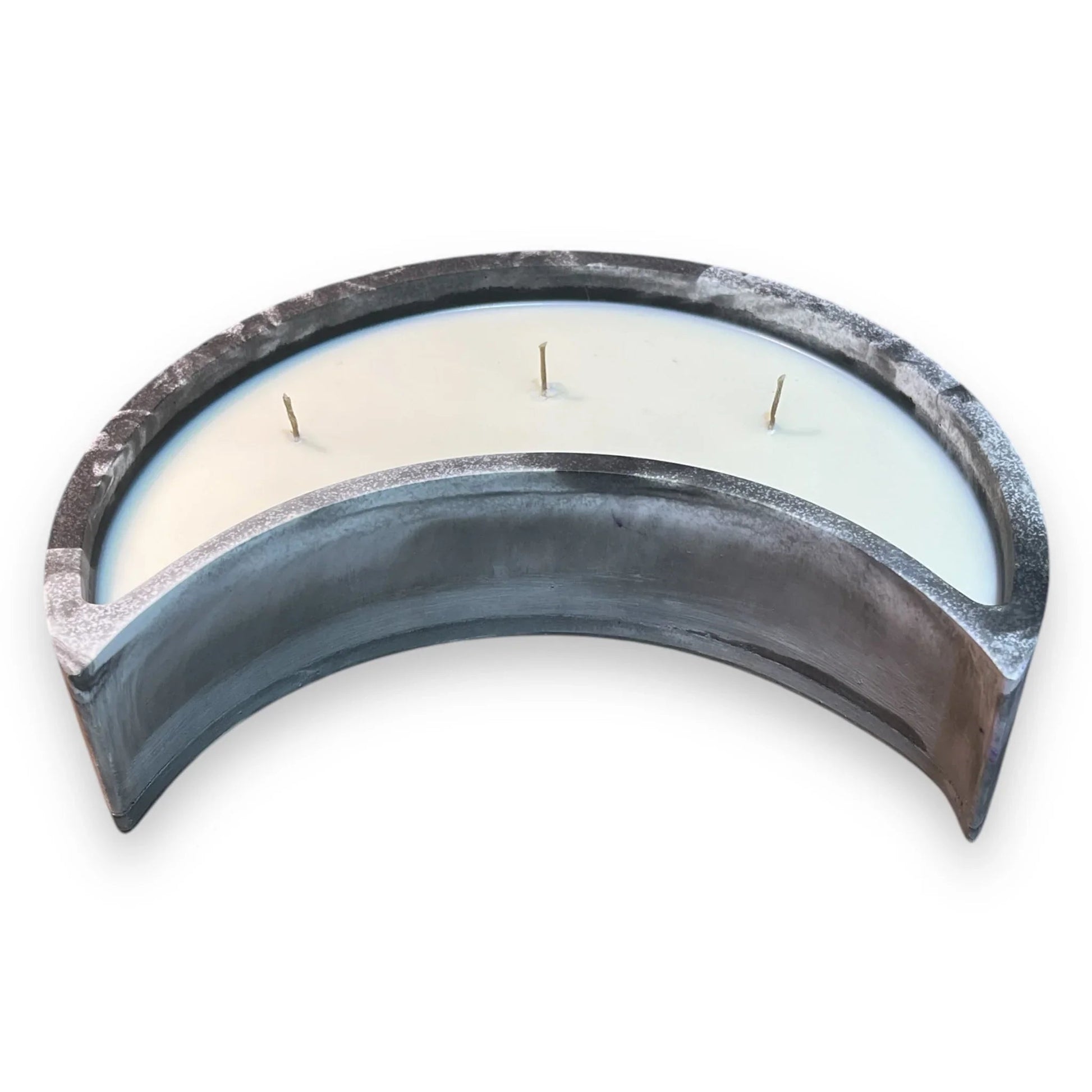 Crescent Moon Jesmonite Triple - Wick Candle - Revolutionary Mystic