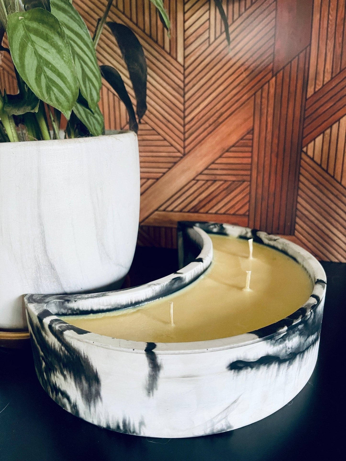 Custom Crescent Moon Soy Wax Candle - Nontoxic Hand - Poured Candle - Revolutionary Mystic