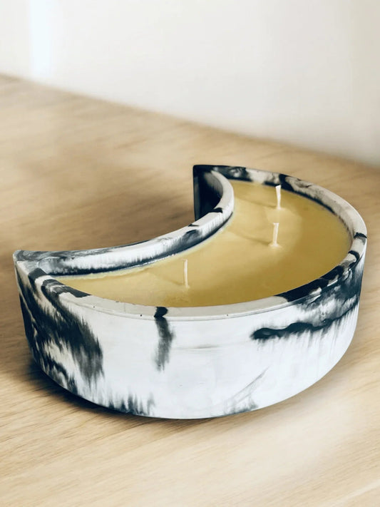 Custom Crescent Moon Soy Wax Candle - Nontoxic Hand - Poured Candle - Revolutionary Mystic