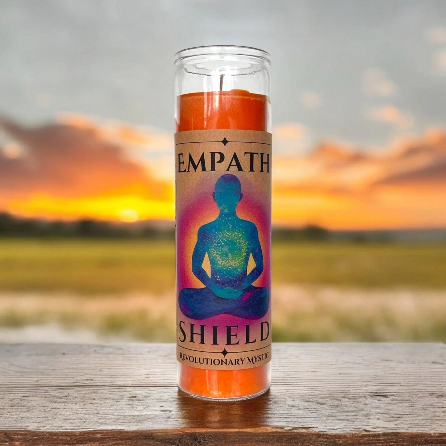 Empath Shield Soy Wax Candle - Nontoxic Hand - Poured Candle - Revolutionary Mystic