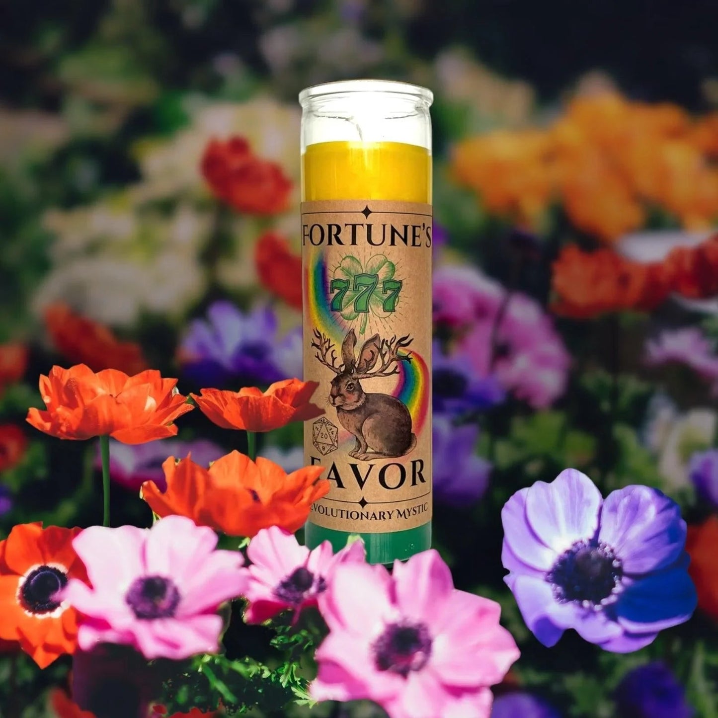 Fortune's Favor Soy Wax Candle - Nontoxic Hand - Poured Candle - Revolutionary Mystic