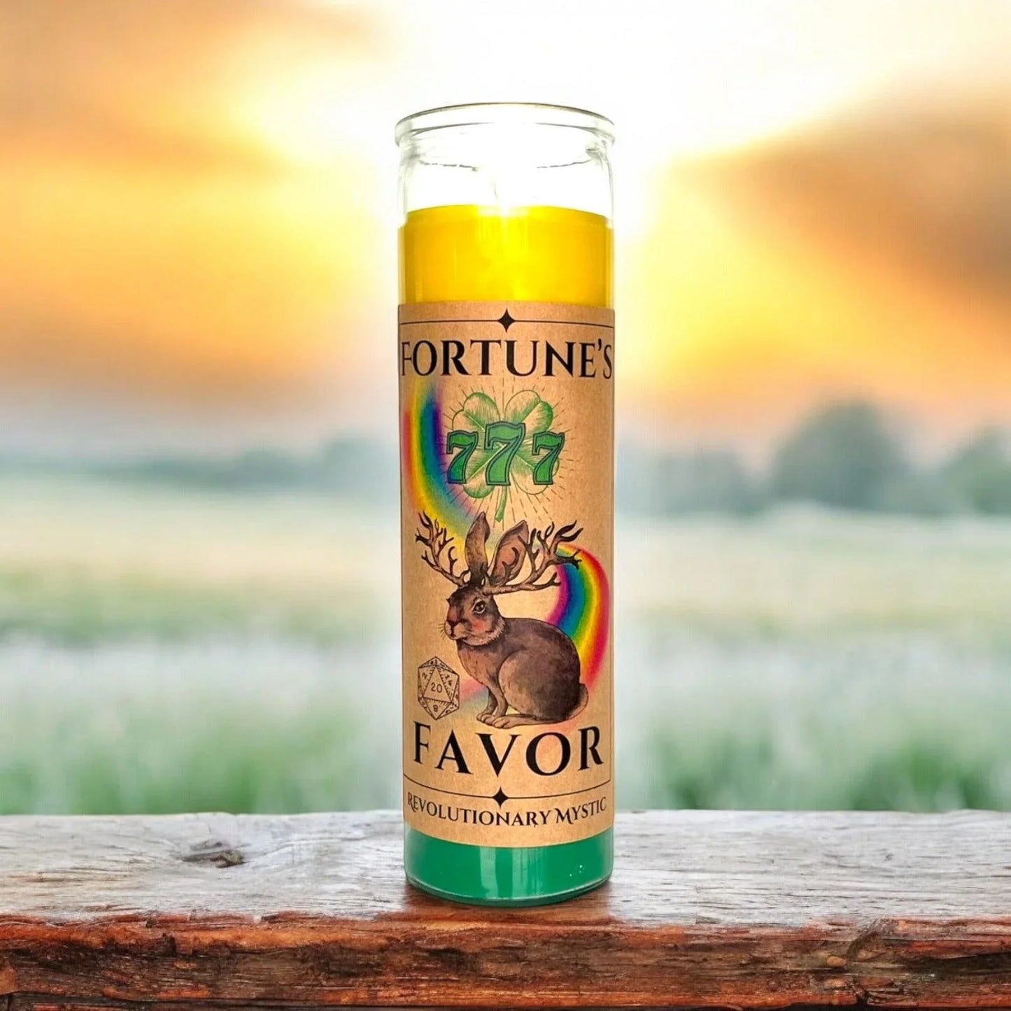 Fortune's Favor Soy Wax Candle - Nontoxic Hand - Poured Candle - Revolutionary Mystic