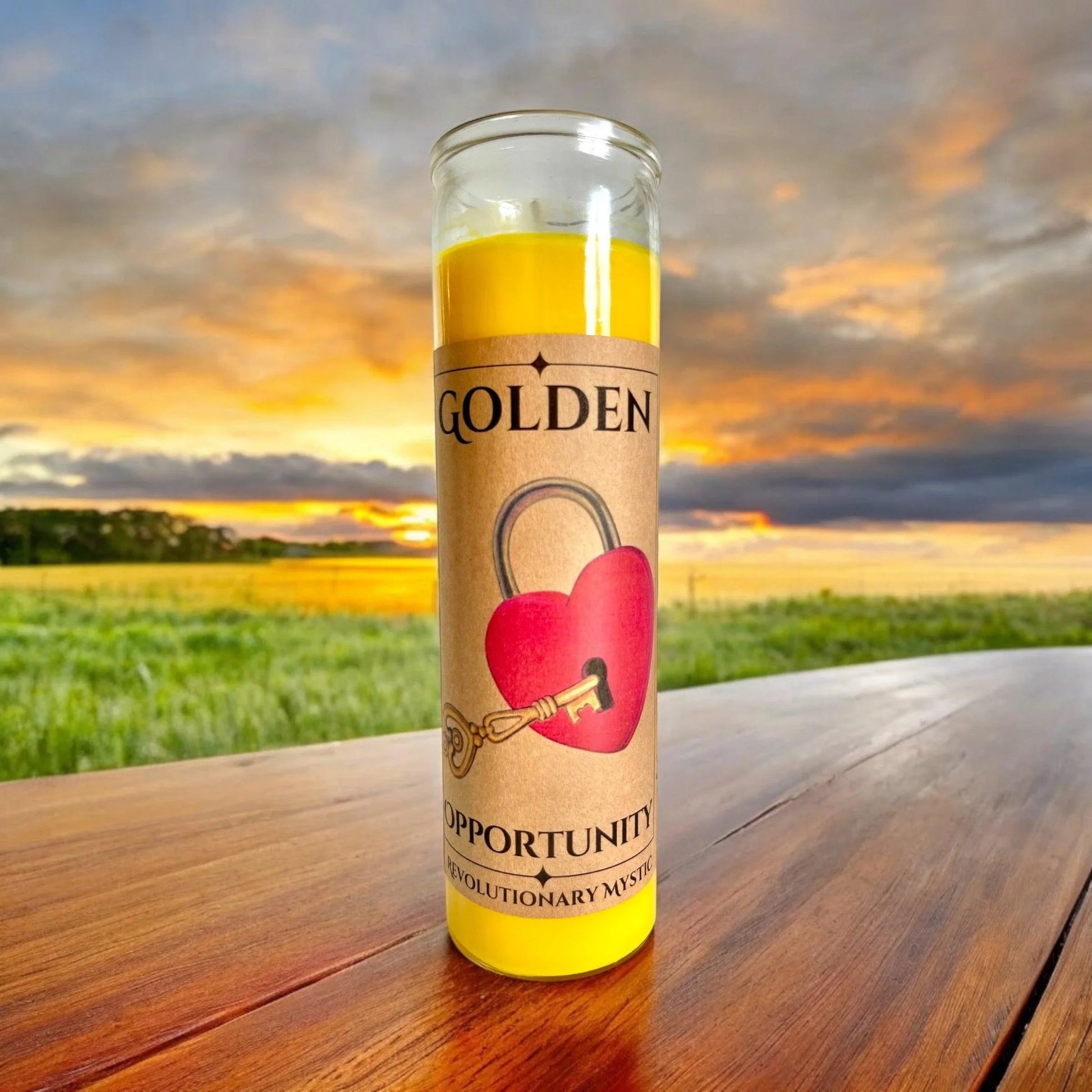 Golden Opportunity Soy Wax Candle - Nontoxic Hand - Poured Candle - Revolutionary Mystic