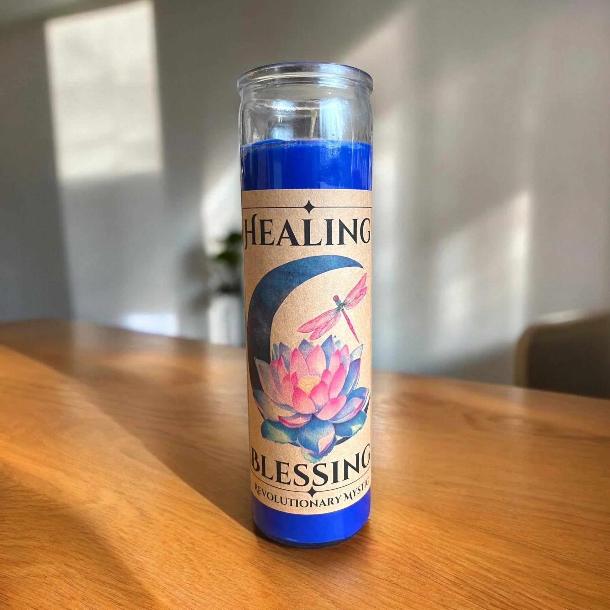 Healing Blessing Spell Candle - Soy Wax Ritual Candle for Blessing, Healing, And Spiritual Restoration - Revolutionary Mystic