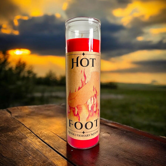 Hot Foot Spell Candle Spell - Soy Wax Ritual Candle for Banishing And Removal Work - Revolutionary Mystic