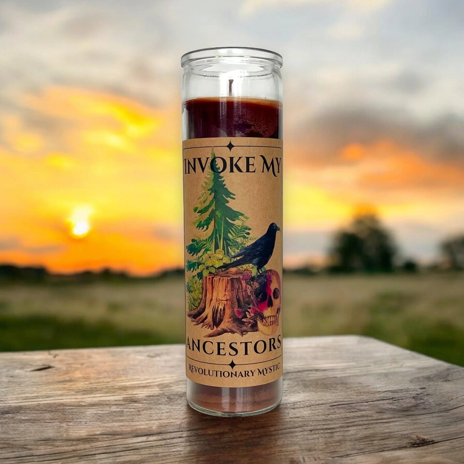 Invoke My Ancestors Spell Candle - Soy Wax Ritual Candle for Ancestor Veneration And Altar Work - Revolutionary Mystic