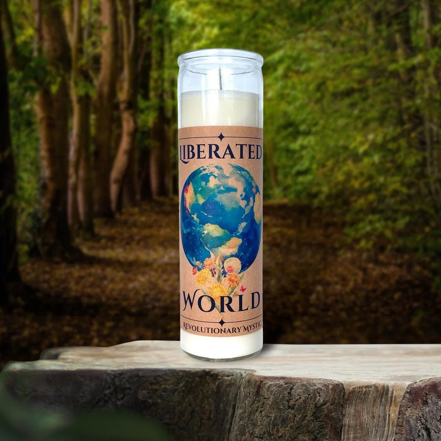 Liberated World Soy Wax Candle - Nontoxic Hand - Poured Candle - Revolutionary Mystic
