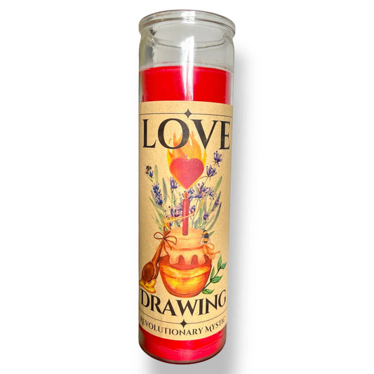 Love Drawing Spell Candle - Soy Wax Ritual Candle for Love Drawing And Heart - Centered Attraction - Revolutionary Mystic