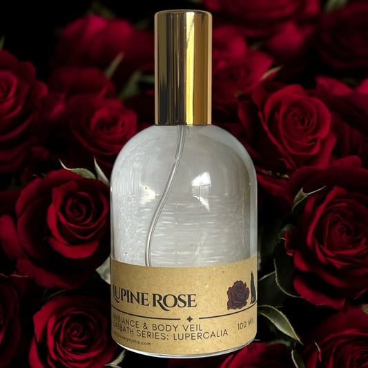 Lupine Rose Ambiance & Body Veil - Dark Rose Lupercalia Ritual Spray - Nontoxic Fragrance Mist - Revolutionary Mystic