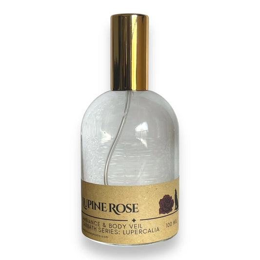 Lupine Rose Ambiance & Body Veil - Dark Rose Lupercalia Ritual Spray - Nontoxic Fragrance Mist - Revolutionary Mystic