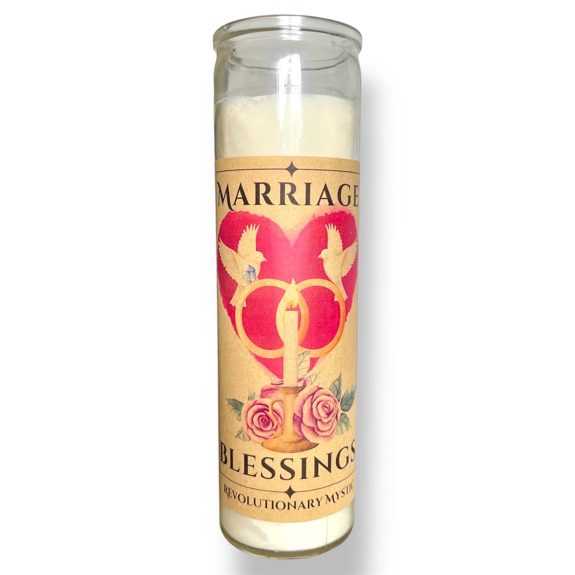 Marriage Blessing Spell Candle - Soy Wax Ritual Candle for Marriage Blessing And Commitment Work - Revolutionary Mystic