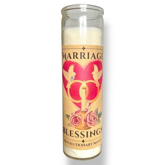 Marriage Blessing Spell Candle - Soy Wax Ritual Candle for Marriage Blessing And Commitment Work - Revolutionary Mystic