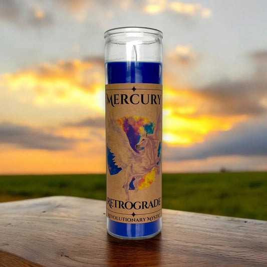 Mercury Retrograde Soy Wax Candle - Nontoxic Hand - Poured Candle - Revolutionary Mystic