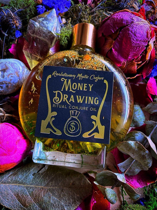 Money Drawing Conjure Oil - Ritual Oil for Money Drawing And Prosperity Work - Revolutionary Mystic