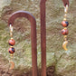 Nocturne — Blue Sandstone & Gold Crescent Moon Earrings - Black Moon Ritualcraft