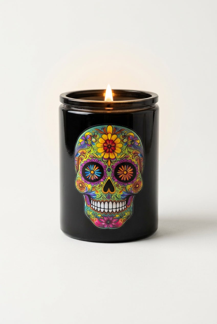 Ofrenda — Sugar Skull Halloween Soy Candle | Limited Edition - Black Moon Ritualcraft