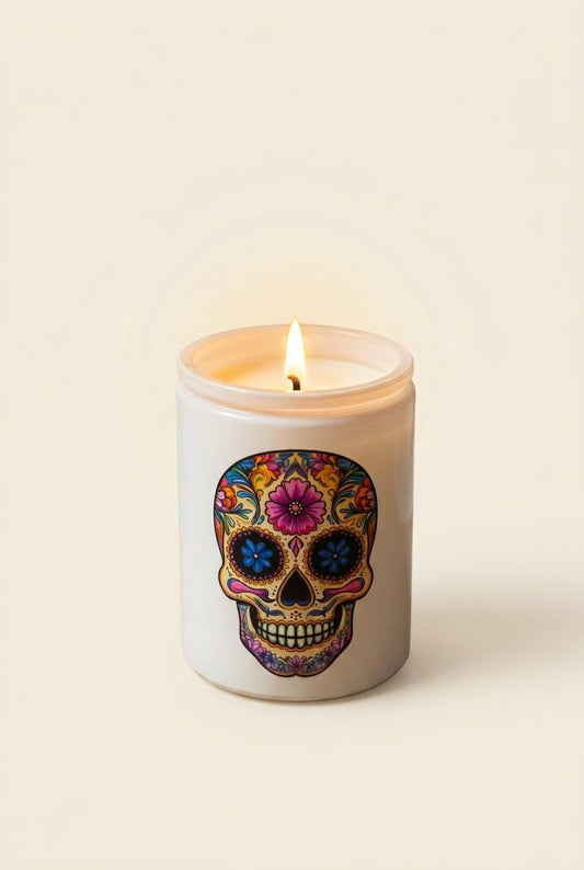 Ofrenda — Sugar Skull Halloween Soy Candle | Limited Edition - Black Moon Ritualcraft
