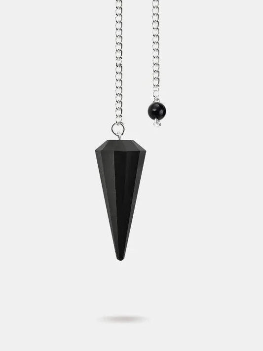 Onyx Pendulum Faceted - Crystal Pendulum for Divination - Revolutionary Mystic