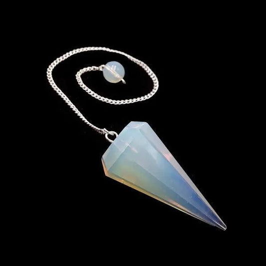 Opalite Pendulum Faceted - Crystal Pendulum for Divination - Revolutionary Mystic