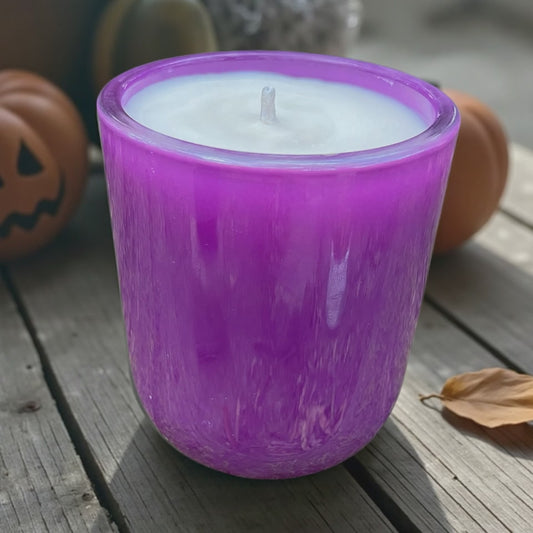 Velvet Séance Candle - Dark Orchid & Honey - 100% Soy Wax Halloween Candle - Nontoxic Hand-Poured Candle