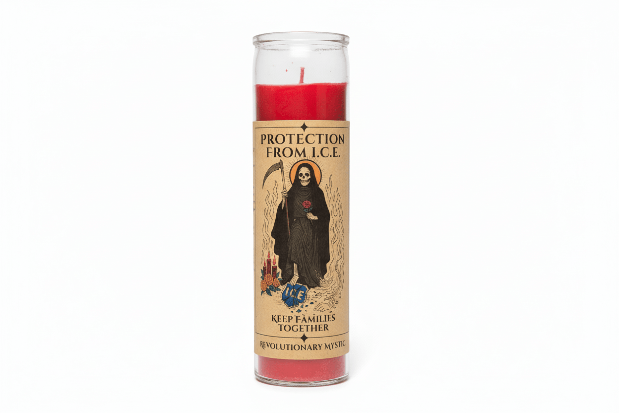 Protection From ICE Spell Candle - Soy Wax Ritual Candle for Community Safety And Spiritual Protection - Revolutionary Mystic