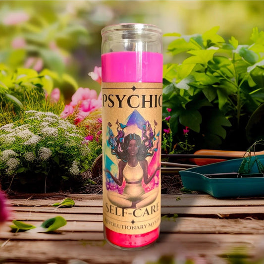 Psychic Self Care Spell Candle - Soy Wax Ritual Candle for Psychic Development And Intuitive Work - Revolutionary Mystic