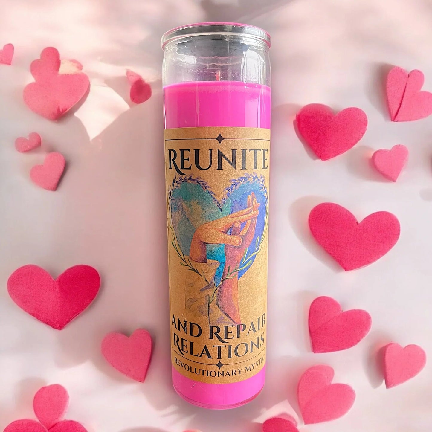 Reunite Repair Relationships Spell Candle Soy Wax Ritual Candle for Relationship Repair Reconciliation - Revolutionary Mystic