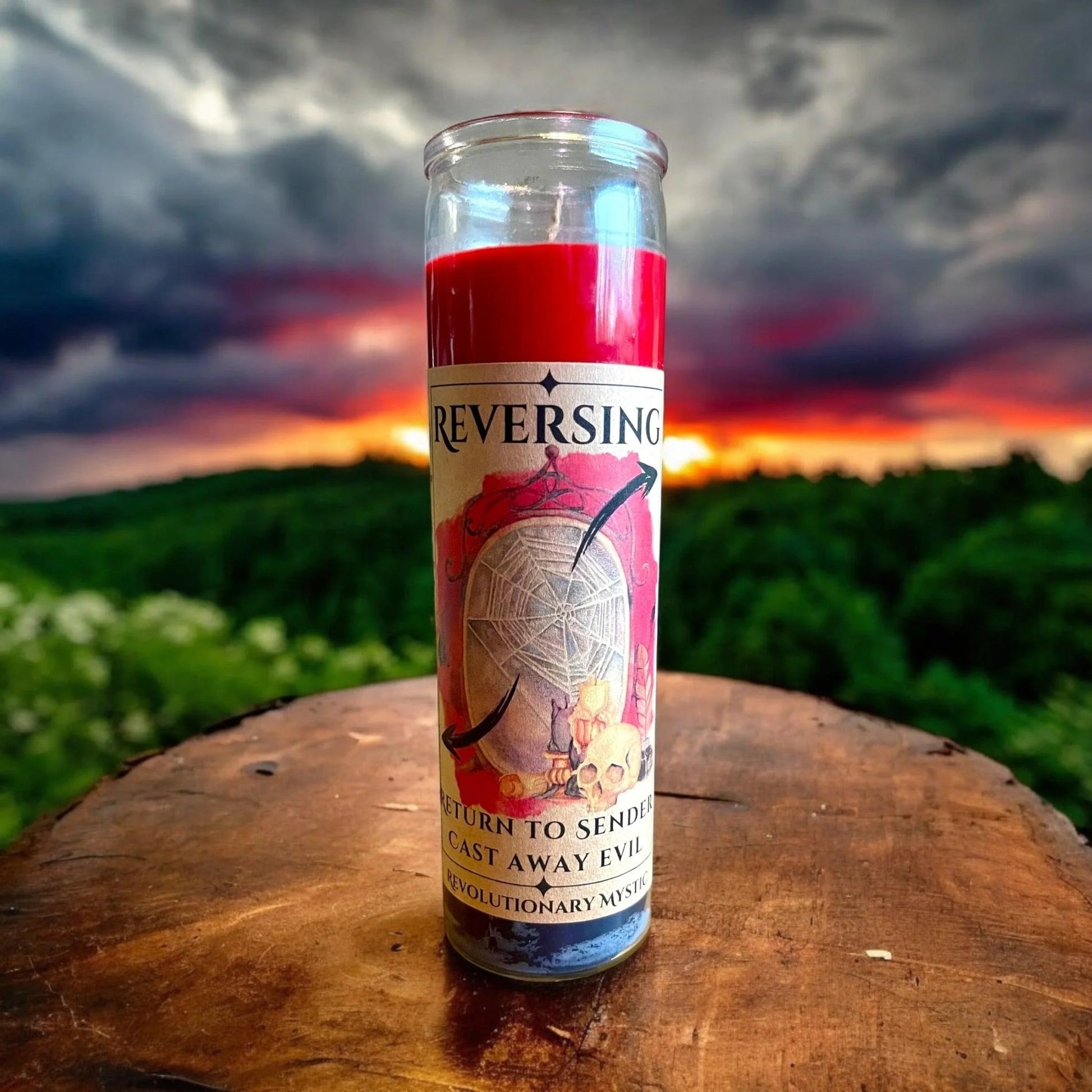Reversing Spell Candle - Soy Wax Ritual Candle for Spiritual Protection And Cleansing - Revolutionary Mystic