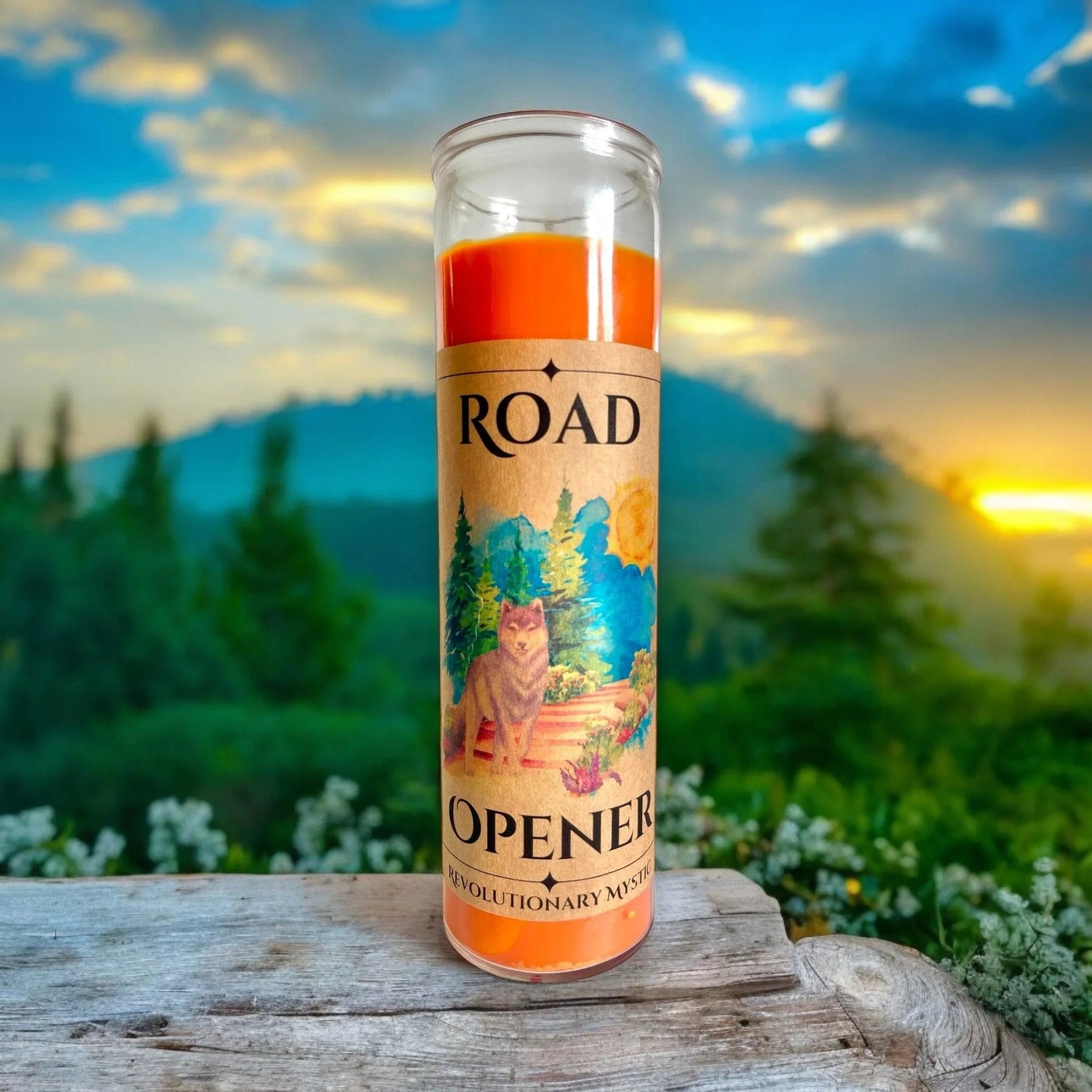 Road Opener Spell Candle - Soy Wax Ritual Candle for Road Opening And New Opportunities - Revolutionary Mystic