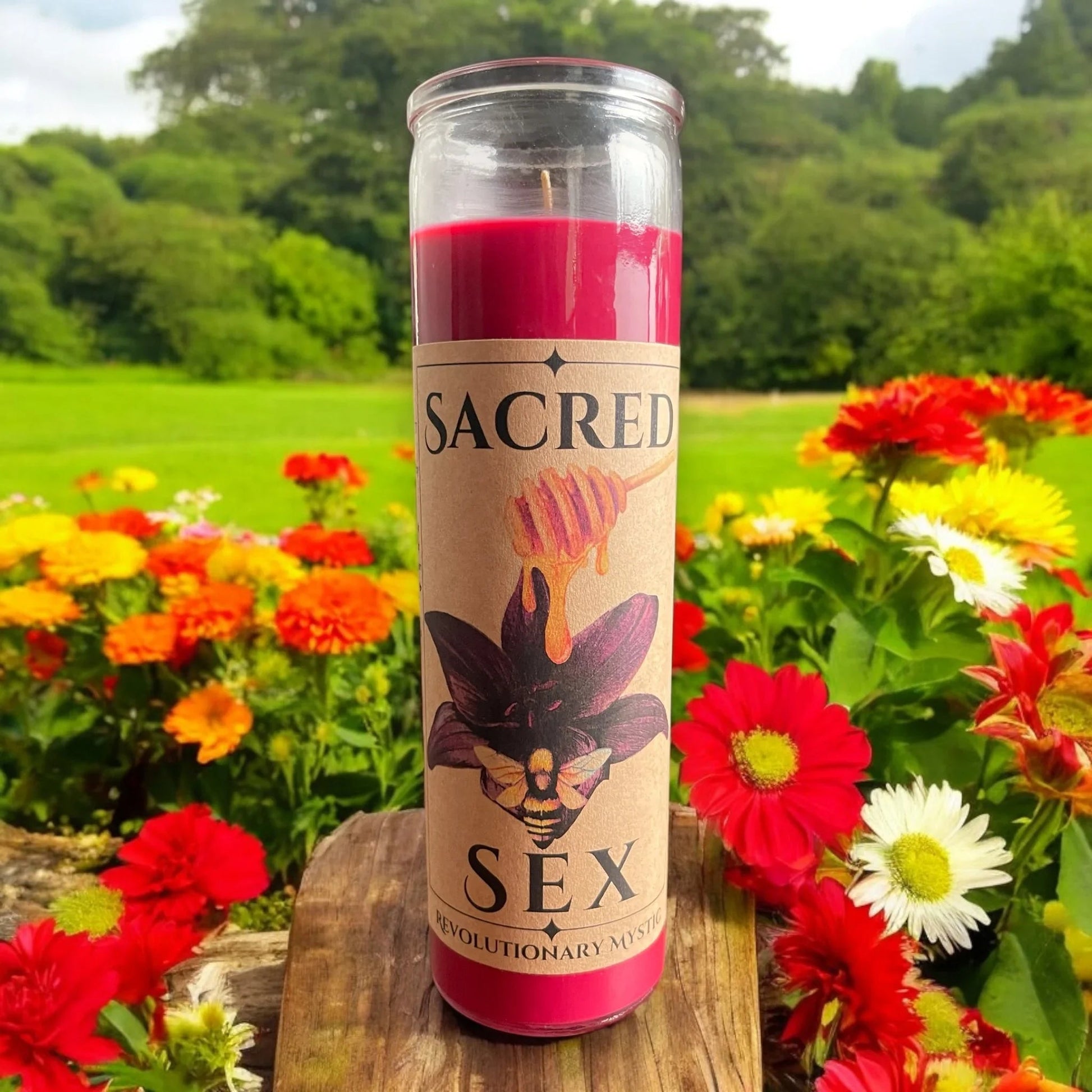 Sacred Sex Spell Candle - Soy Wax Ritual Candle for Sacred Sensuality And Intimacy Rituals - Revolutionary Mystic