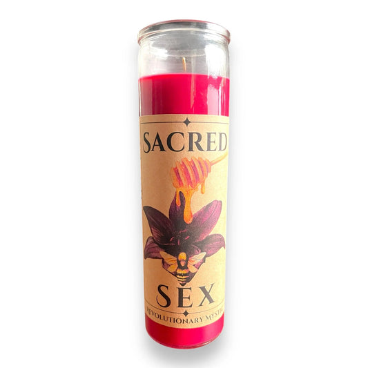 Sacred Sex Spell Candle - Soy Wax Ritual Candle for Sacred Sensuality And Intimacy Rituals - Revolutionary Mystic