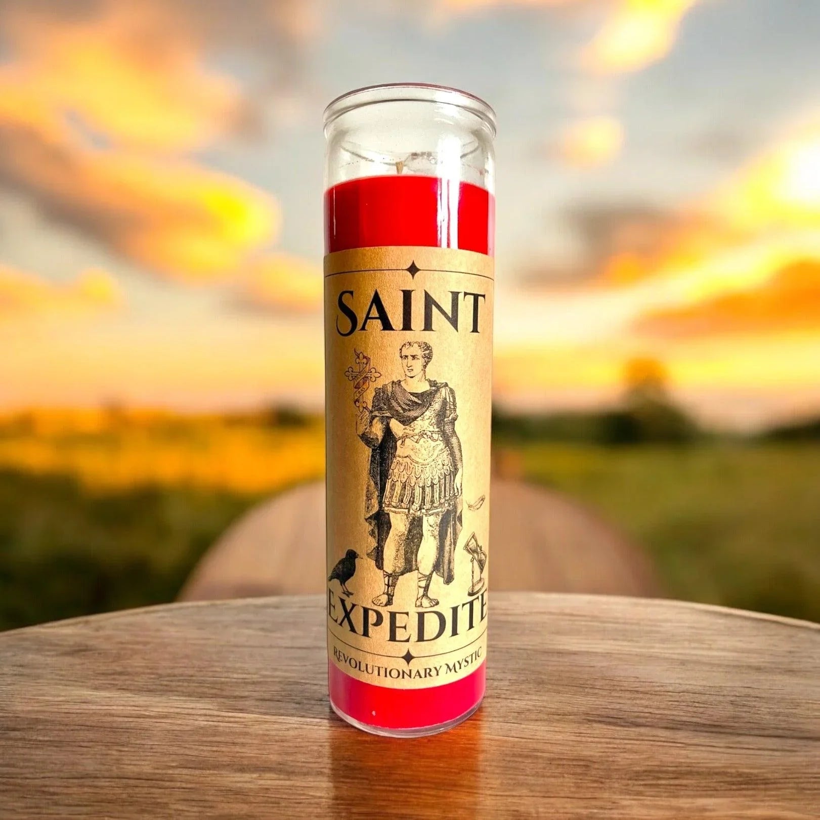 Saint Expedite Prayer Soy Wax Candle - Nontoxic Hand - Poured Candle - Revolutionary Mystic