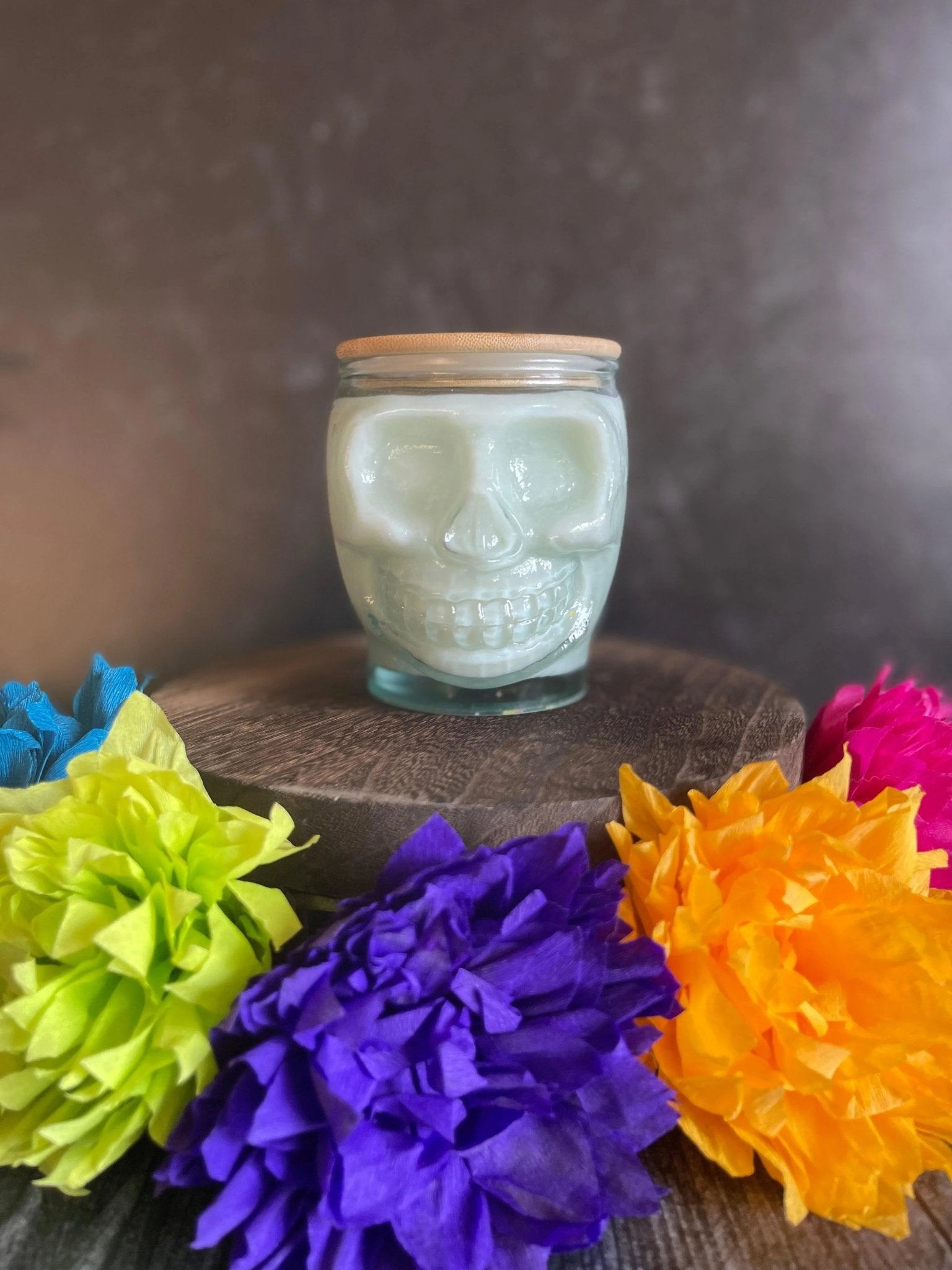 Skull Jar Soy Wax Candle - Nontoxic Hand - Poured Candle - Revolutionary Mystic