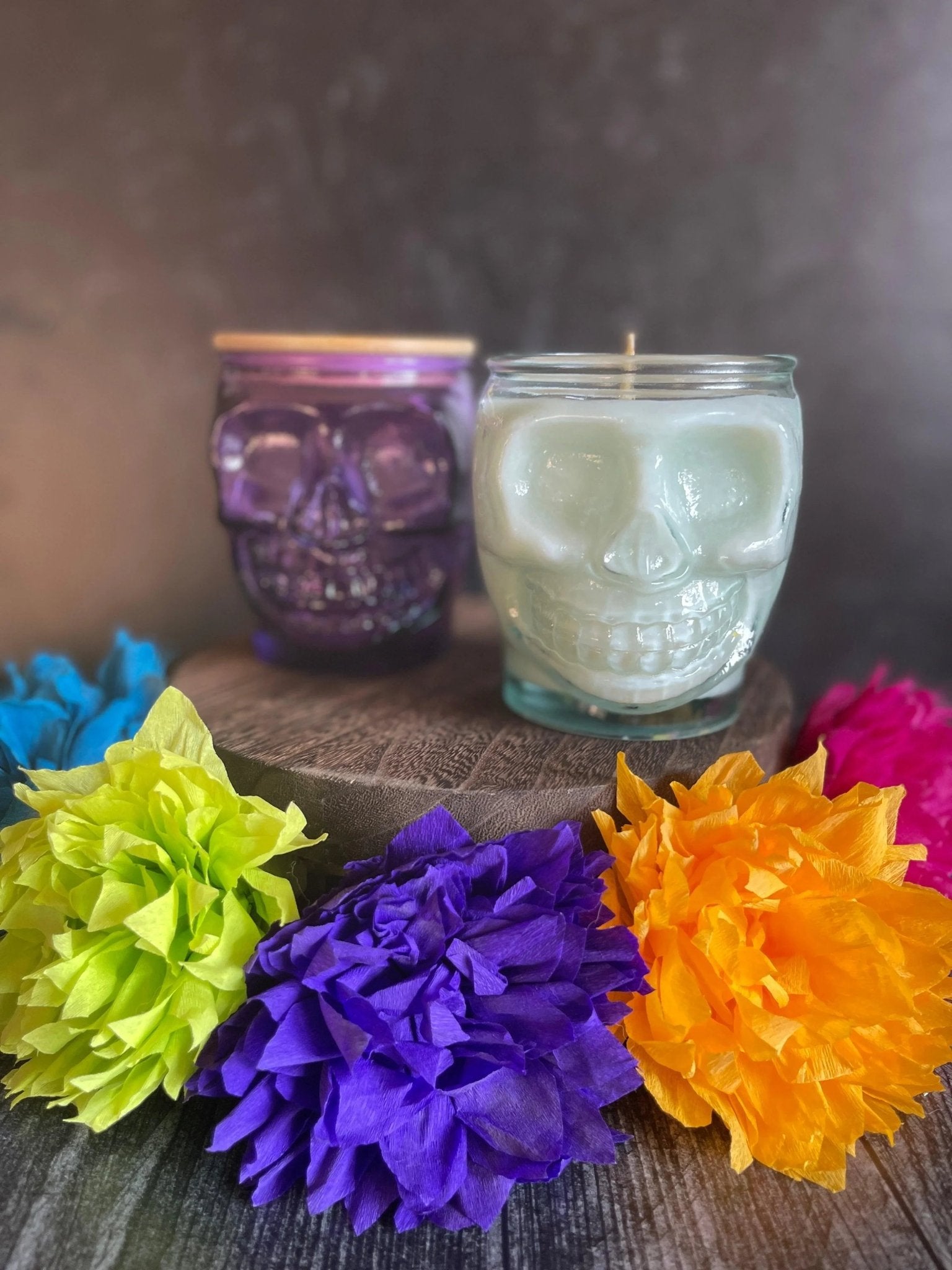 Skull Jar Soy Wax Candle - Nontoxic Hand - Poured Candle - Revolutionary Mystic