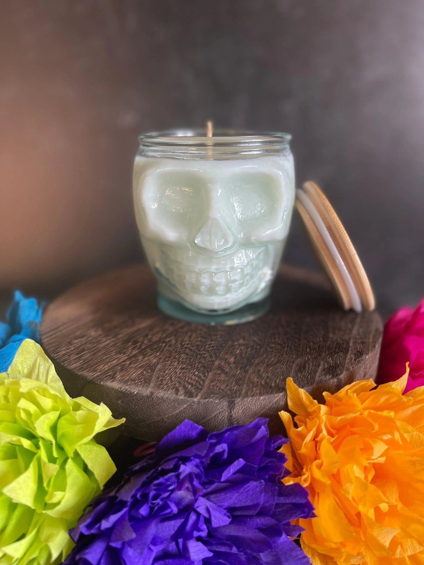 Skull Jar Soy Wax Candle - Nontoxic Hand - Poured Candle - Revolutionary Mystic