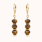 Sunfang — Tiger Eye & Gold Hematite Dangle Earrings - Black Moon Ritualcraft