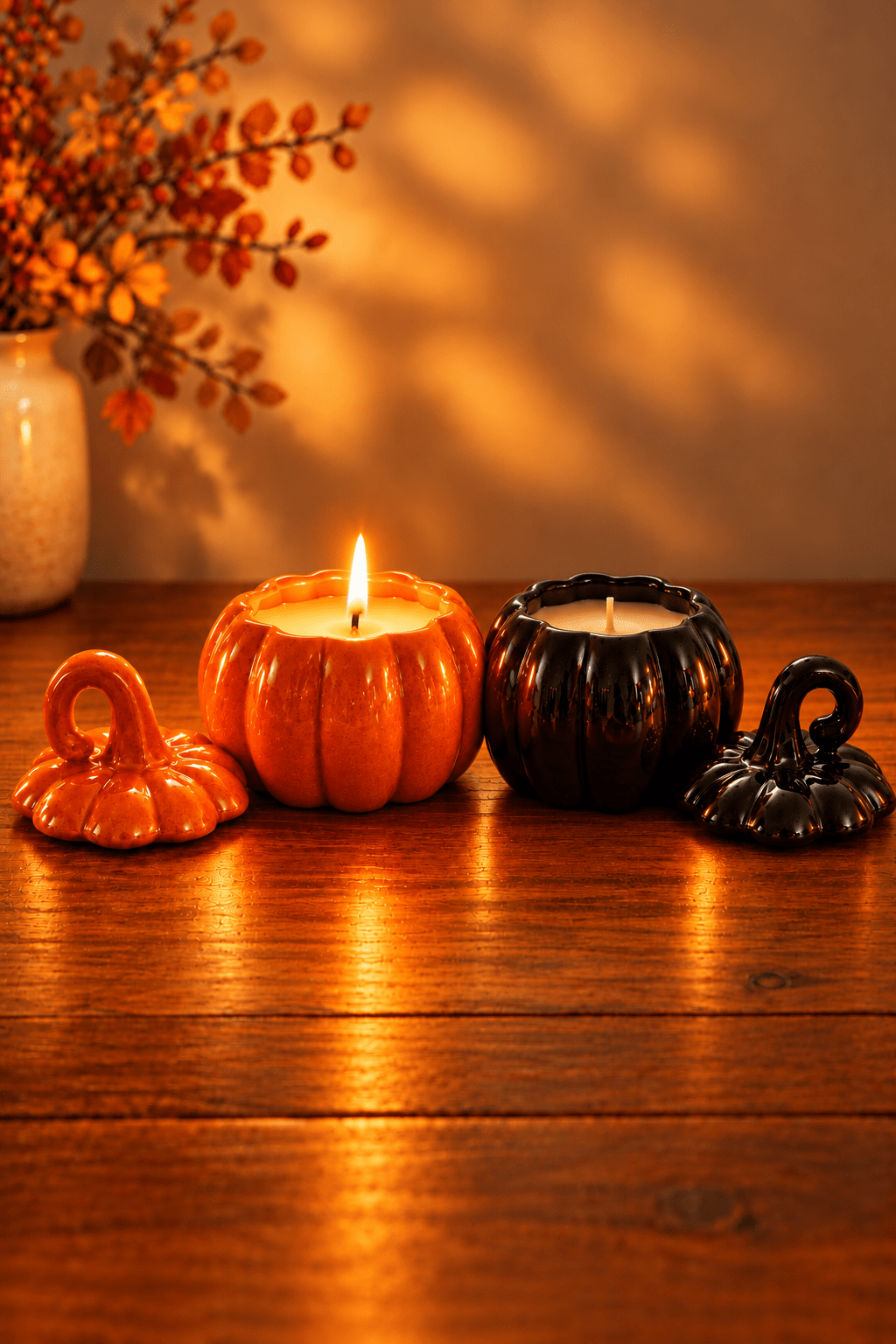 Unruly Pumpkin Patch — Halloween Soy Candle in Ceramic Pumpkin Jar - Black Moon Ritualcraft