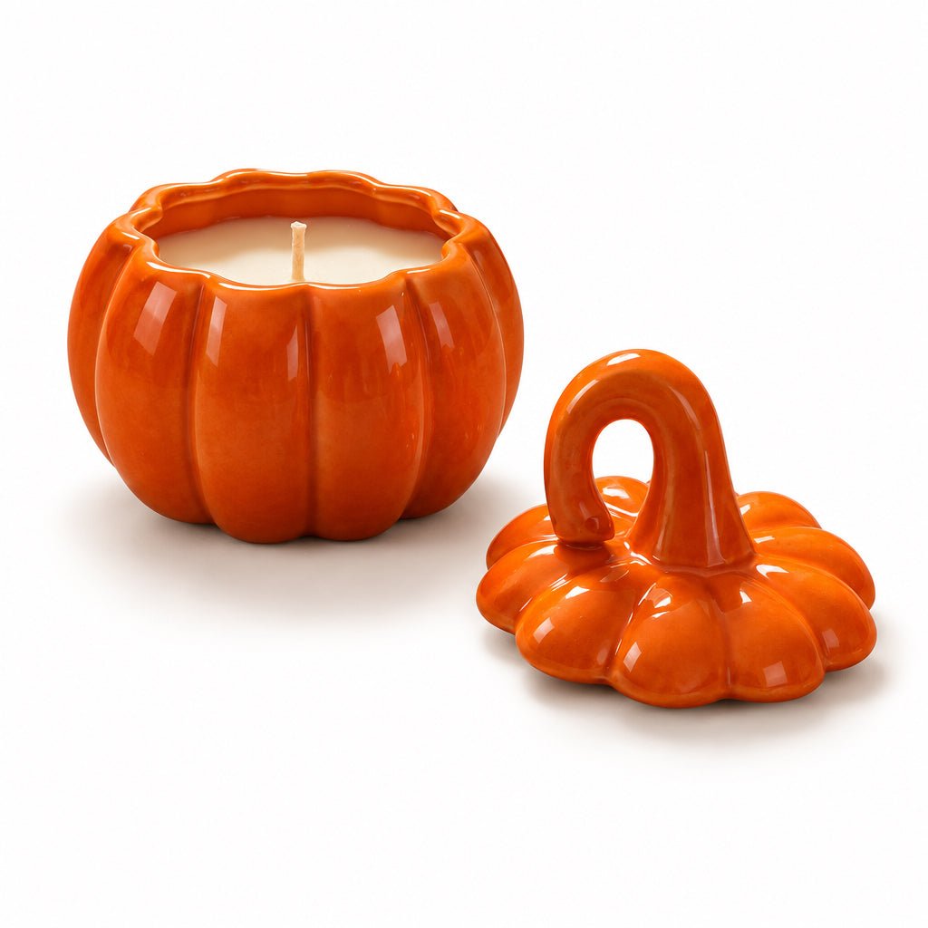 Unruly Pumpkin Patch — Halloween Soy Candle in Ceramic Pumpkin Jar - Black Moon Ritualcraft