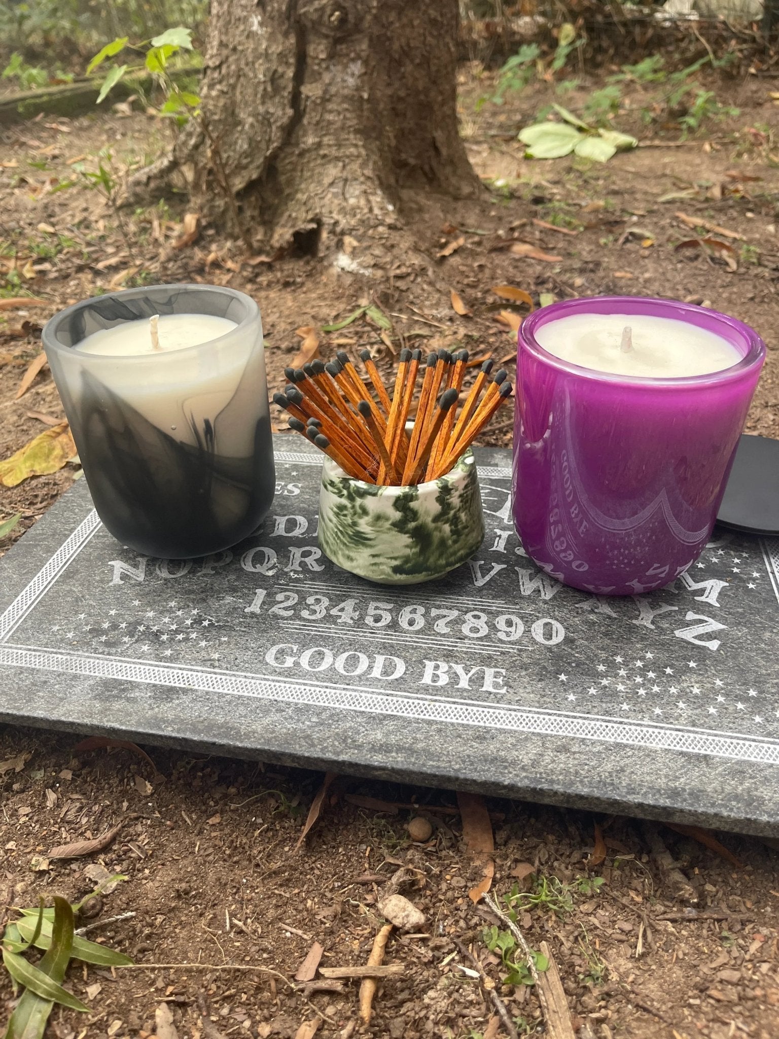 Velvet Séance Candle Dark Orchid & Honey 100% Soy Wax Halloween Candle - Nontoxic Hand - Poured Candle - Revolutionary Mystic