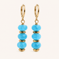 Wild Sky — Amazonite & Gold Hematite Dangle Earrings - Black Moon Ritualcraft